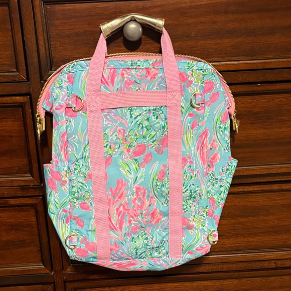 Lilly Pulitzer Pink and Blue Floral Cooler Bag - Picture 3 of 4